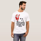 Dear Santa I Can Explain Funny Dog Christmas Mug T-shirt (Voorkant volledig)