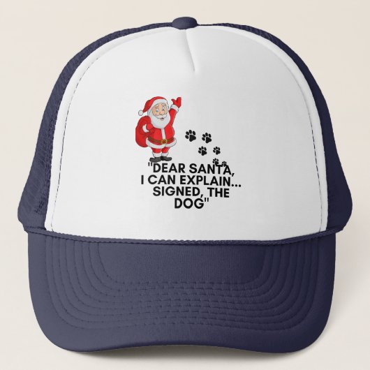 Dear Santa I Can Explain Funny Dog Christmas Mug Trucker Pet (Voorkant)