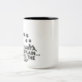 Dear Santa I Can Explain Funny Dog Christmas Mug Tweekleurige Koffiemok (Center)