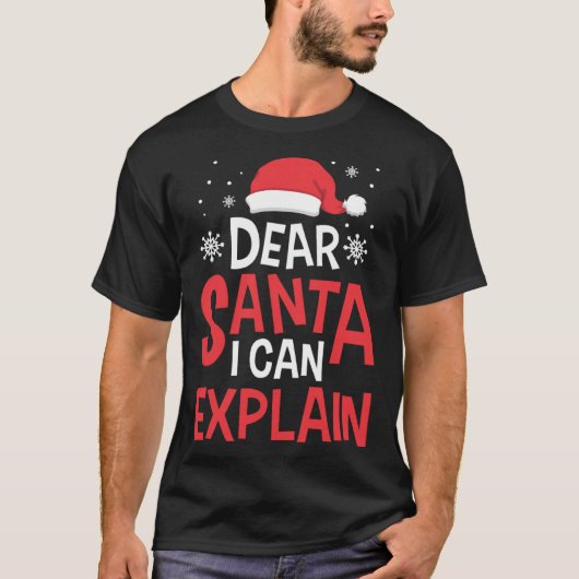 Dear Santa I Can Explain Naughty Children Christma T-shirt (Voorkant)