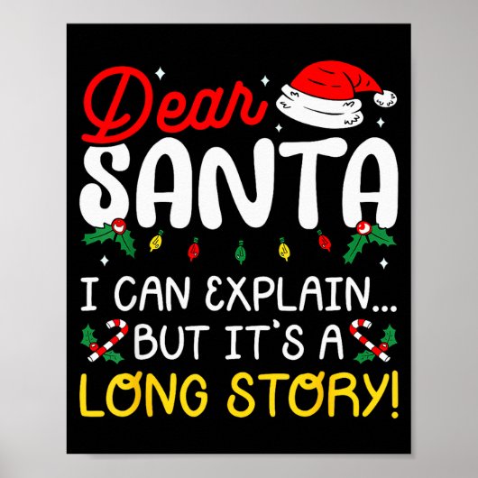 Dear Santa I Can Explain Pajamas Family Matching C Poster (Voorkant)