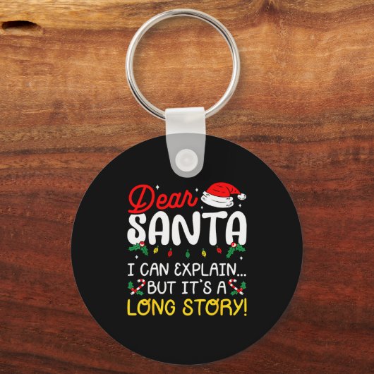 Dear Santa I Can Explain Pajamas Family Matching C Sleutelhanger (Voorkant)