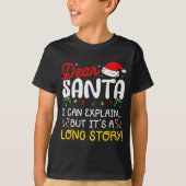 Dear Santa I Can Explain Pajamas Family Matching C T-shirt (Voorkant)