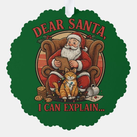 Dear Santa I Can Explain Paper Ornament (Achterkant)