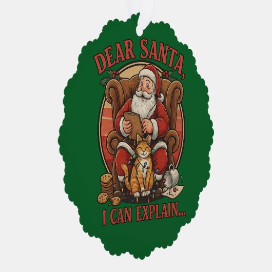 Dear Santa I Can Explain Paper Ornament (Rechts)