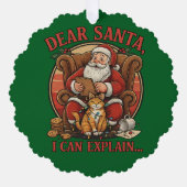 Dear Santa I Can Explain Paper Ornament (Voorkant)