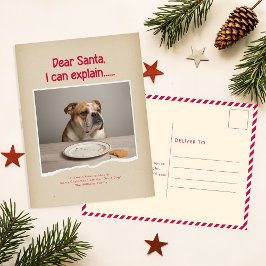 Dear Santa I Can Explain Pet Dog Photo Christmas Briefkaart