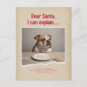 Dear Santa I Can Explain Pet Dog Photo Christmas Briefkaart (Voorkant)