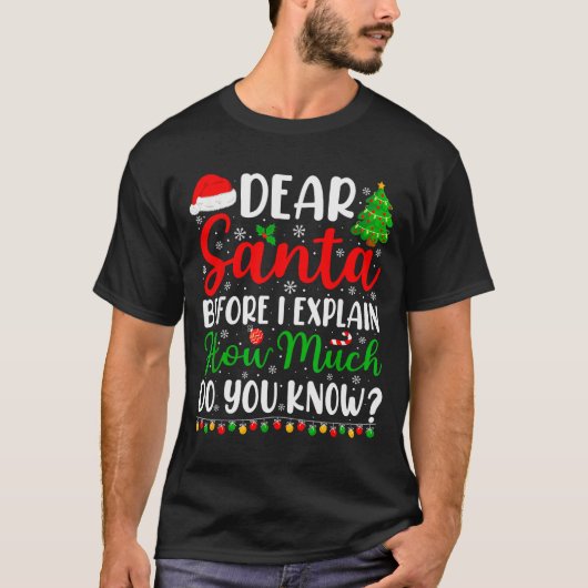 Dear Santa I Can Explain Shirt Kids Boys Funny Chr (Voorkant)
