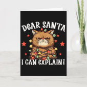 Dear Santa I Can Explain The Cat Did It Funny Chri Kaart (Voorkant)
