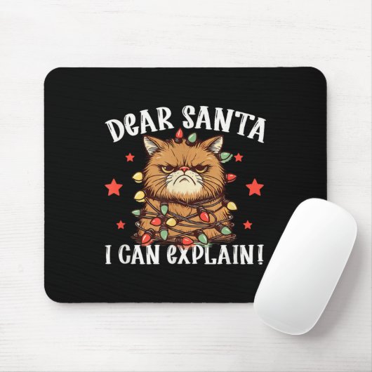 Dear Santa I Can Explain The Cat Did It Funny Chri Muismat (Met muis)