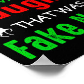 Dear Santa I Wasnt Naughty That Was Fake News Xma Poster (Hoek)