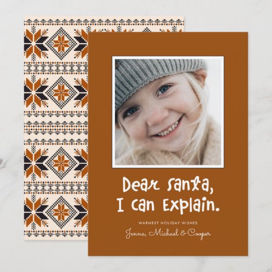 DEAR SANTA IK KAN VERKLAREN Voeg je foto toe (Voorkant / Achterkant)
