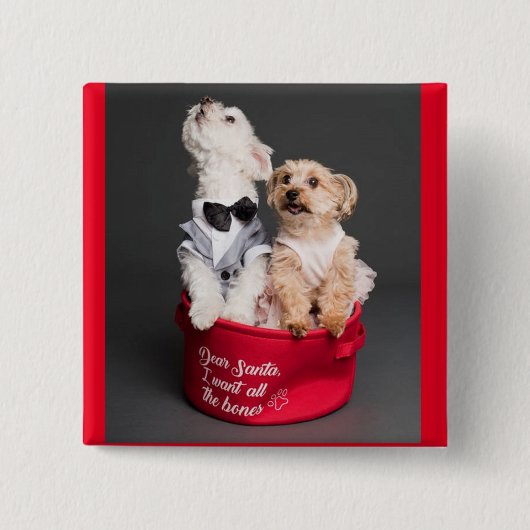 DEAR SANTA, IK WIL ALLE BOTTEN Button (Voorkant)