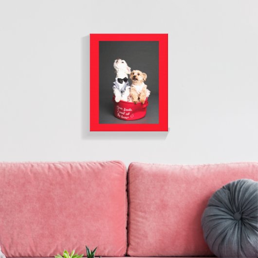 DEAR SANTA, IK WIL ALLE BOTTEN CANVAS AFDRUK (Insitu (Woonkamer))