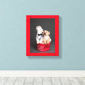 DEAR SANTA, IK WIL ALLE BOTTEN CANVAS AFDRUK (Insitu (Houten vloer))