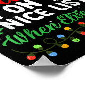 Dear Santa I'm On Nice List When Elves Fly Funny C Poster (Hoek)