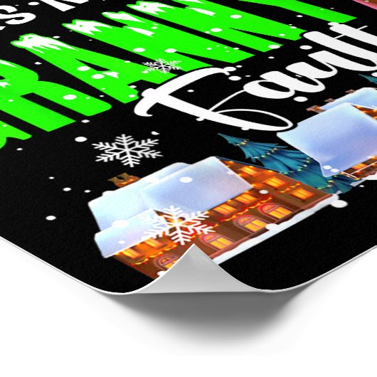 Dear Santa It Was My Granny's Fault Santa Naughty  Poster (Hoek)