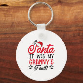 Dear Santa It Was My Grannys Fault  Sleutelhanger (Voorkant)