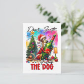 Dear Santa It Was the Dog – Funny Christmas Pet Briefkaart (Staand voorkant)