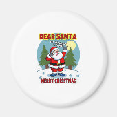 Dear santa its actually a funny storychristmas dog magneet (Voorkant)