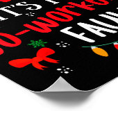 Dear Santa It's My Coworker's Fault Funny Christma Poster (Hoek)