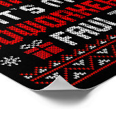 Dear Santa It's My Coworker's Fault Funny Ugly Xma Poster (Hoek)