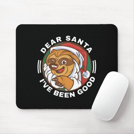 Dear Santa I've Been Good Quote Klaus Raccoon  Muismat (Met muis)