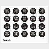 Dear Santa Just Bring Coffee Christmas Coffee Love Ronde Sticker (Vel)