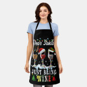Dear Santa Just Bring Wine Christmas Pajama Costum Schort (Gedragen)