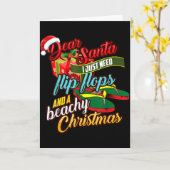 Dear Santa Just Need Flip Flops And A Beachy Chris Kaart (Gele Bloem)