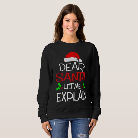 Dear Santa Let Me Explain  Christmas Vacation Trui (Voorkant volledig)