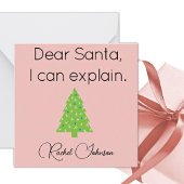 Dear Santa Mini Christmas Gift Enclosure Card Notitiekaartje
