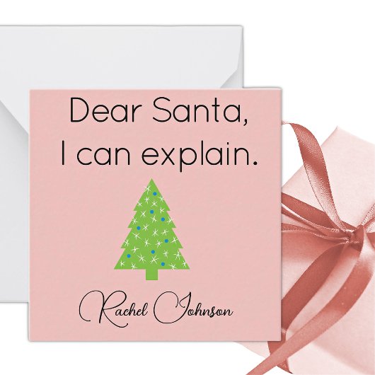 Dear Santa Mini Christmas Gift Enclosure Card Notitiekaartje
