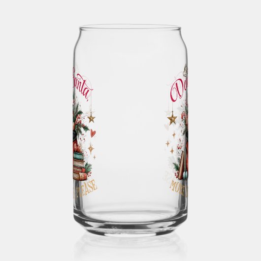 Dear Santa, More Books Please  Blikvorm Glas (Rechts)