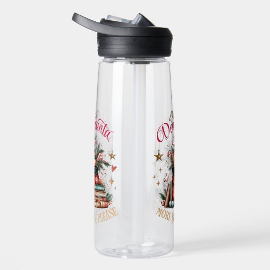 Dear Santa, More Books Please Waterfles (Rechts)