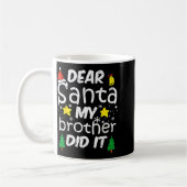 Dear Santa My Brother Did It Funny Christmas Boys  Koffiemok (Links)
