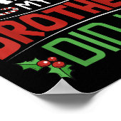 Dear Santa My Brother Did It Funny Merry Christmas Poster (Hoek)