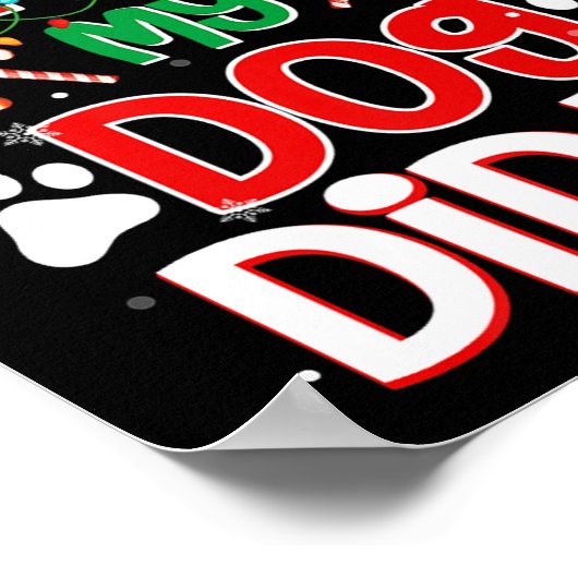 Dear Santa My Dog Did It Funny Christmas Dog Lover Poster (Hoek)