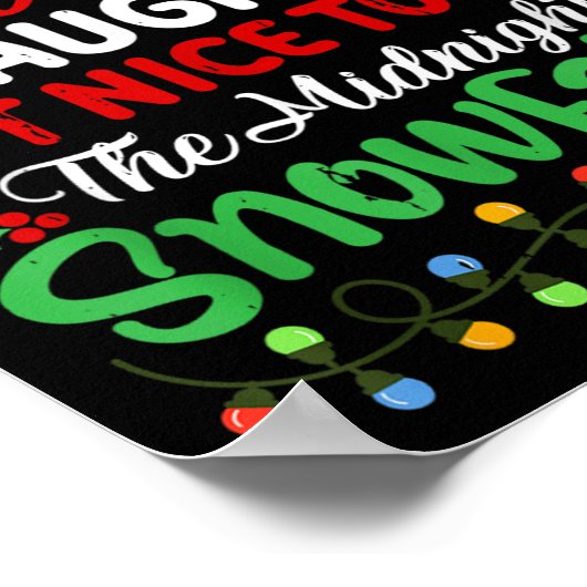 Dear Santa Naughty But Nice To All Midnight Snowfa Poster (Hoek)