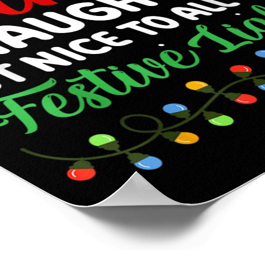 Dear Santa Naughty But Nice To All The Festive Lig Poster (Hoek)