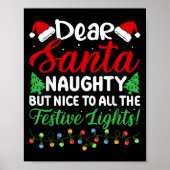 Dear Santa Naughty But Nice To All The Festive Lig Poster (Voorkant)
