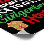 Dear Santa Naughty But Nice To All The Gingerbread Poster (Hoek)