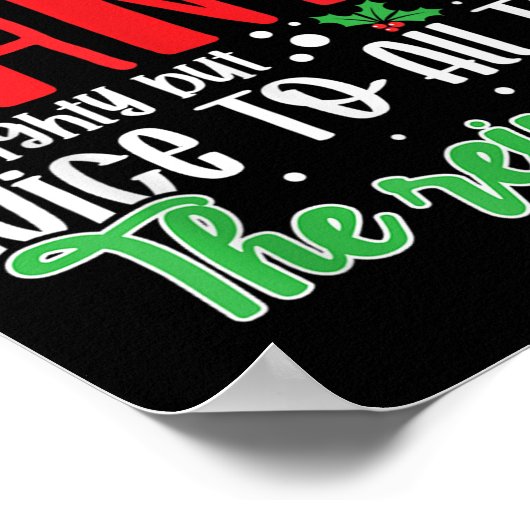 Dear Santa Naughty But Nice To All The Reindeer! F Poster (Hoek)