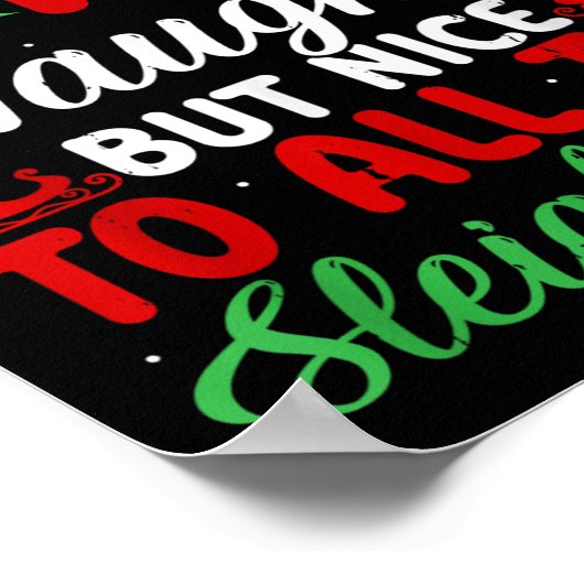 Dear Santa Naughty But Nice To All The Sleigh Bell Poster (Hoek)