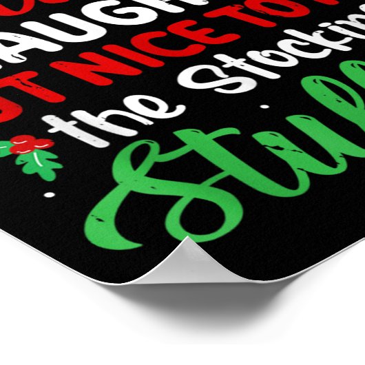 Dear Santa Naughty But Nice To All The Stocking St Poster (Hoek)