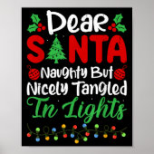 Dear Santa Naughty But Nicely Tangled In Christmas Poster (Voorkant)