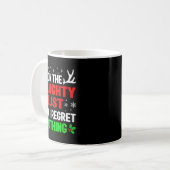 Dear Santa On Naughty List Funny Christmas Mens Wo Koffiemok (Voorkant links)
