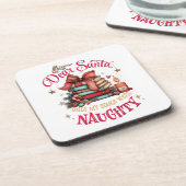 Dear Santa, Only My Books Were Naughty  Bier Onderzetter (Linkerzijde)