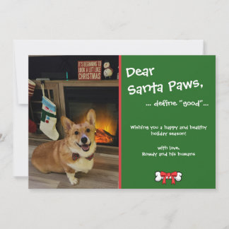 "Dear Santa Paws"  Kaart voor huisdierenvakanties